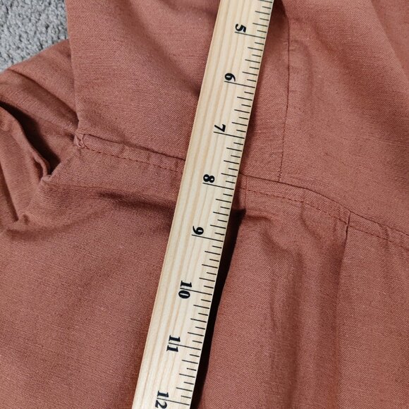 Beyond Words Women's Jumpsuit Size XL Orange Cotton Rayon Casual Resortwear Chic - Picture 8 of 11